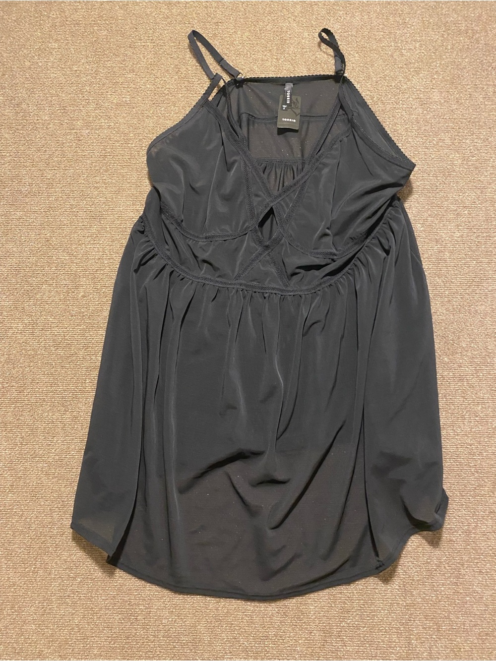 NWT Torrid Black Mesh Babydoll Top Size 5X